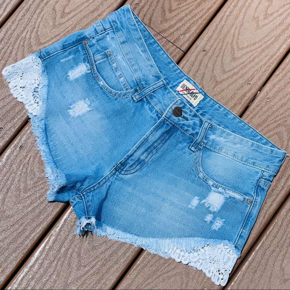 Denim Blvd Jean Short Shorts - Picture 1 of 5
